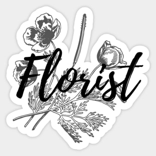 Florist Flower Power Sticker